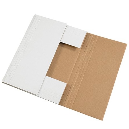 Bsc Preferred 15 x 11 1/8 x 2'' White Easy-Fold Mailers, 50PK BUY00014630